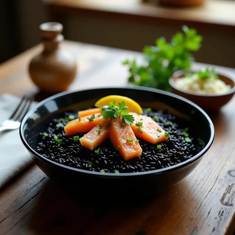 Arroz Negro con Pescado Ahumado: Receta en Thermomix Ultracremosa y Gourmet