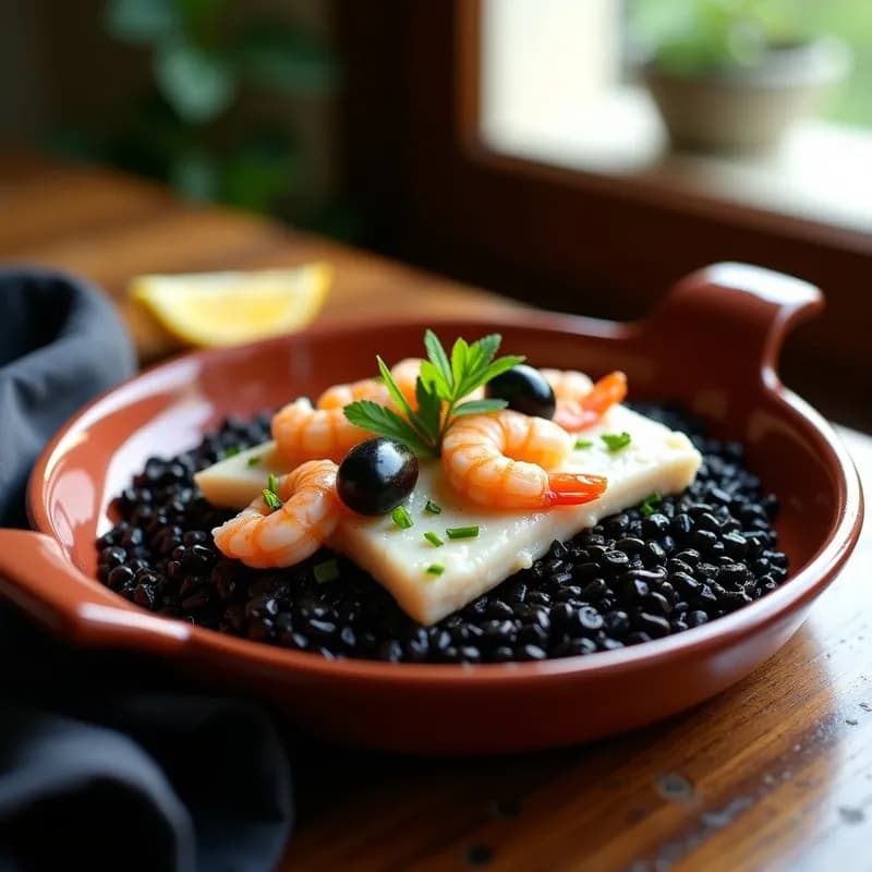Arroz Negro con Pescado: Receta Tradicional en Airfryer Sin Aceite