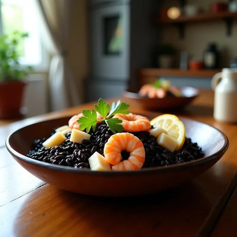 Arroz Negro con Pescado: Receta en Thermomix en 25 Minutos con Toque Costero