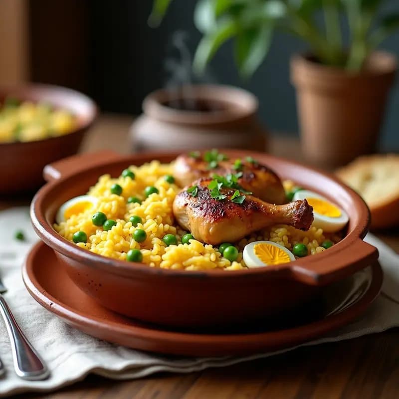 Arroz con Pollo y Azafrán: Plato Único Aromático y Sabroso
