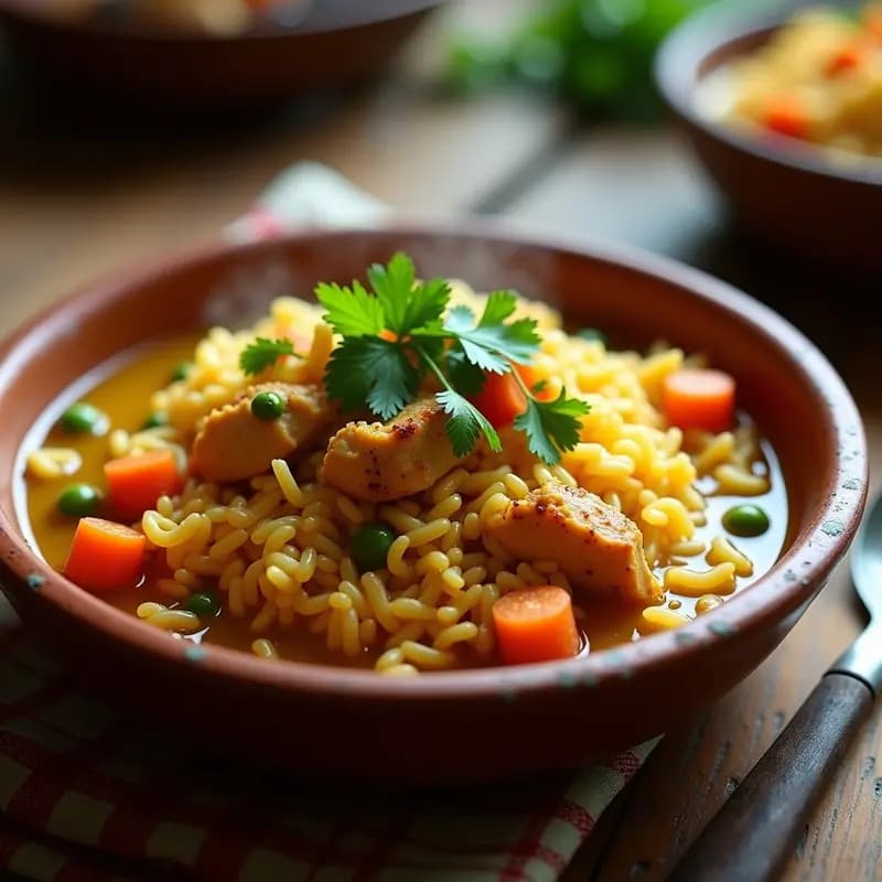 Arroz con Pollo Colombiano en Olla Lenta: Receta Familiar con Sabor Auténtico