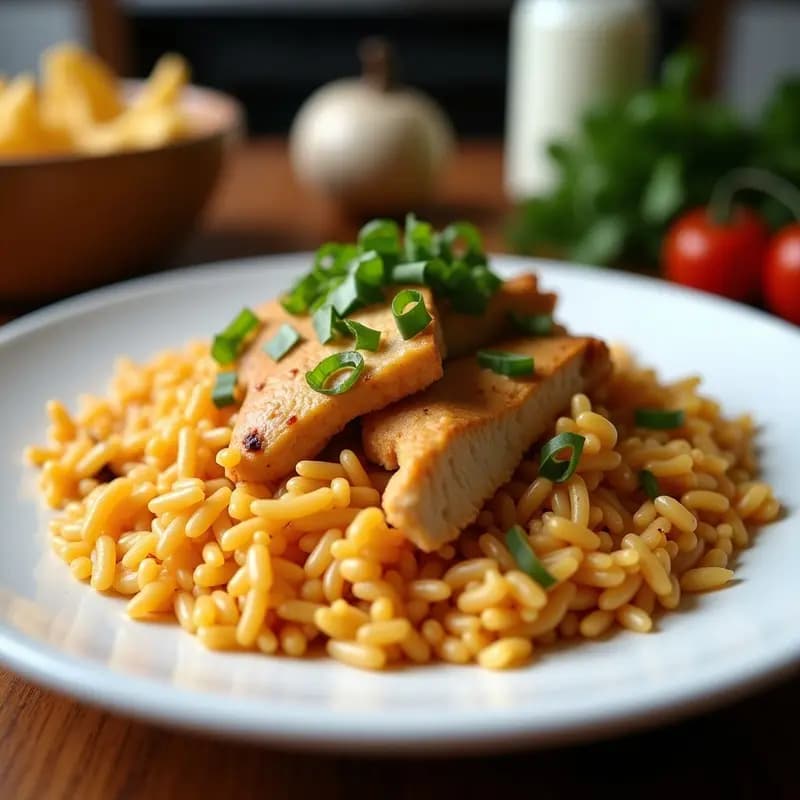 Arroz con Pollo y Culantro al Estilo Dominicano: Receta Tradicional en Olla Express