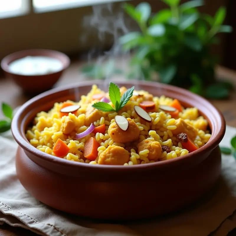 Arroz con Pollo y Cúrcuma: Receta Persa Aromática en una Sola Olla