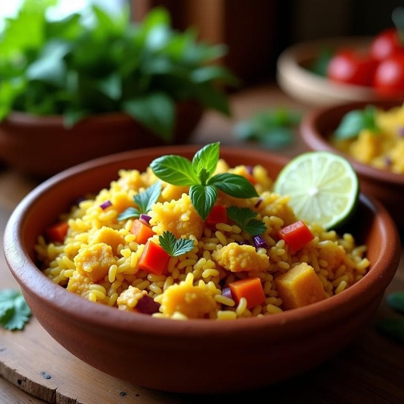 Arroz con Pollo y Curry: Receta Colombiana en Olla Lenta con Toque Exótico