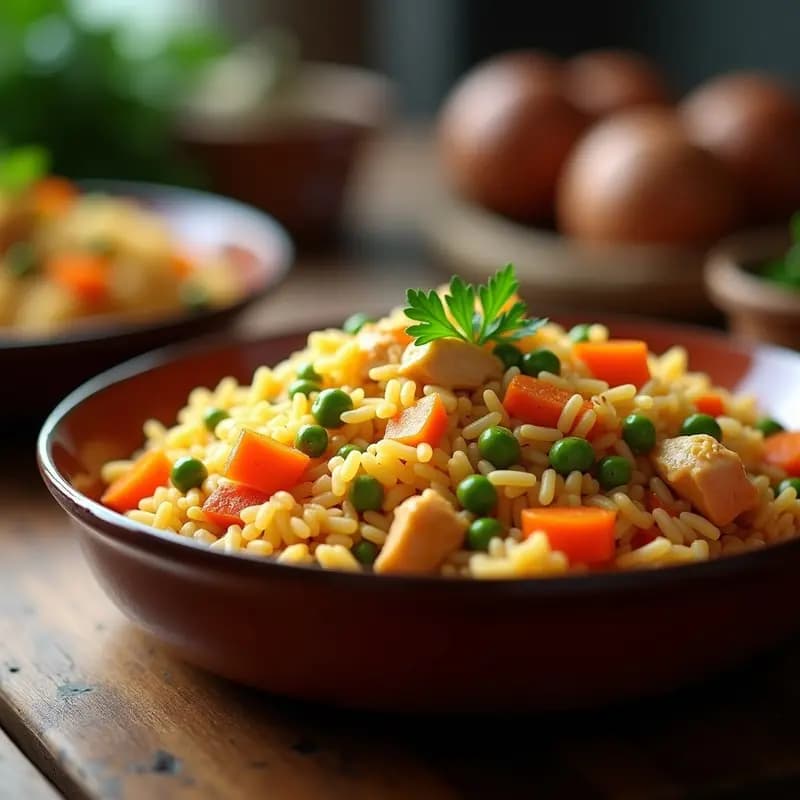Arroz con Pollo y Verduras: Receta en Olla Exprés con Sabor a Casa
