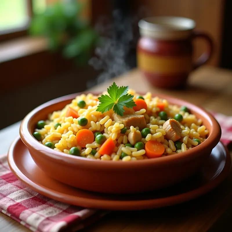 Arroz con Pollo y Verduras en Olla GM: Receta Rápida y Sabrosa para el Día a Día