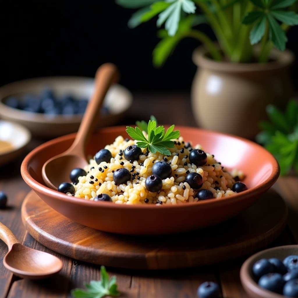 Arroz Salvadoreno con Arándanos y Semillas de Chía: Receta Sin Gluten y Alta en Antioxidantes