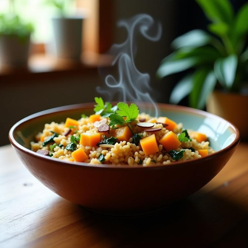 Arroz Salvaje con Curry de Calabaza y Espinacas: Receta Vegana en Thermomix en 25 Minutos