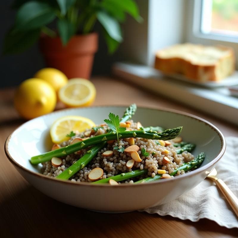 Arroz Salvaje con Espárragos y Limón: Receta Sin Gluten y Alta en Fibra en 20 Minutos