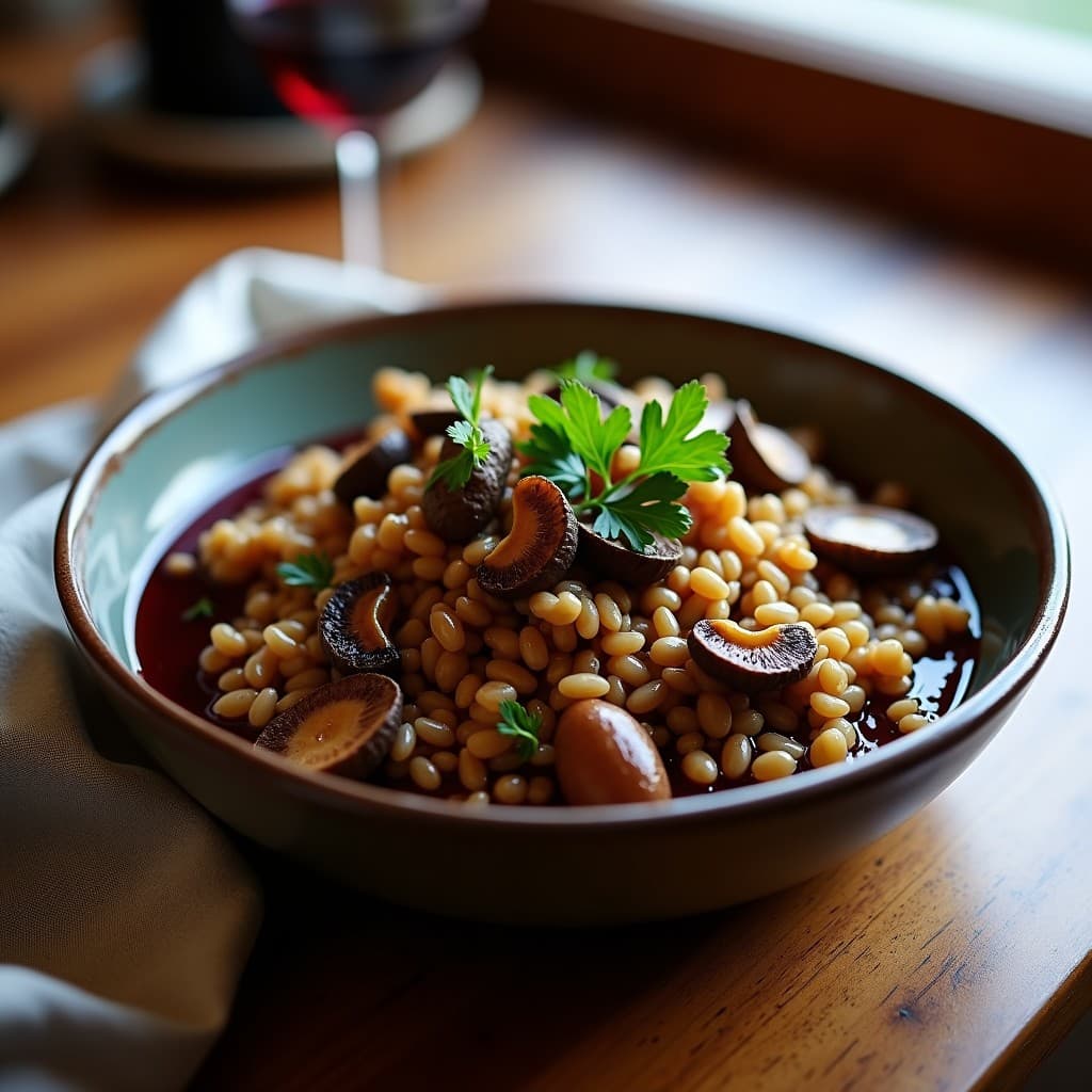 Arroz Salvaje con Setas Silvestres y Vino Tinto: Receta Francesa en Olla Lenta