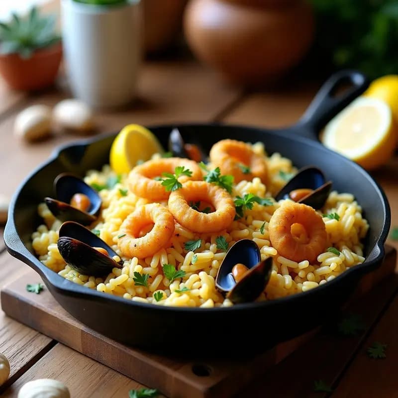 Arroz con Things y Mejillones: Receta de la Costa Catalana en una Sola Sartén