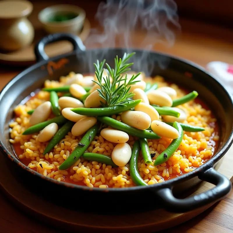 Arroz a la Valenciana con Garrofó y Judías Verdes: Receta Auténtica de la Países Valenciana