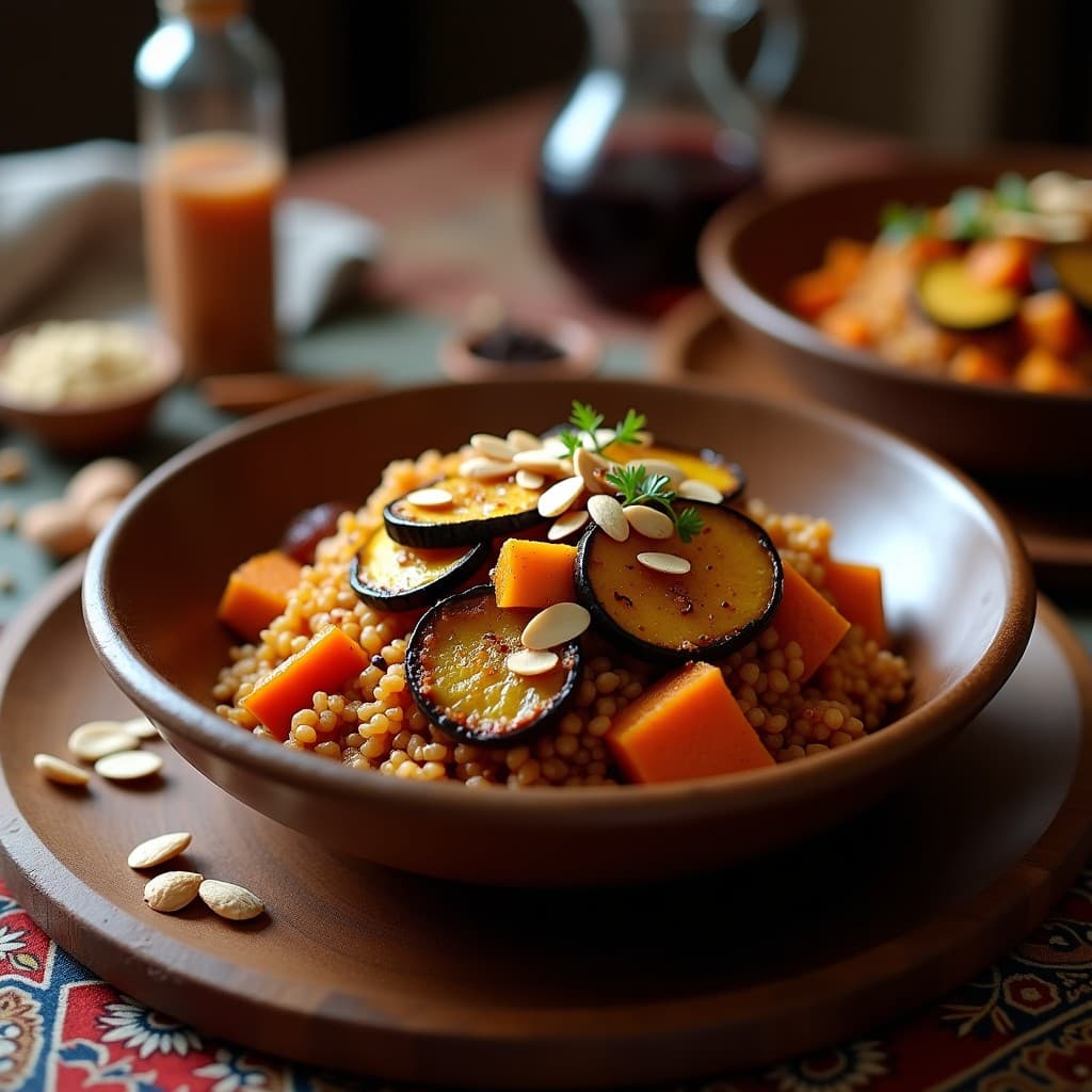 Arroz Venus con Azafrán y Verduras Asadas: Receta Persia Vegana y Sin Gluten
