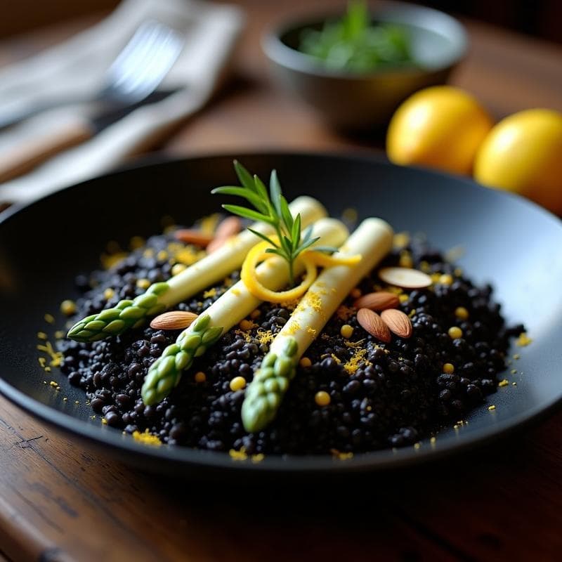 Arroz Venus con Espárragos Blancos y Azafrán: Receta en Thermomix Alta en Hierro en 30 Minutos