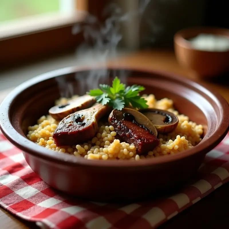 Arroz a la Würtemberg con Costillas y Champiñones: Receta Alemana en Olla Lenta Adaptada