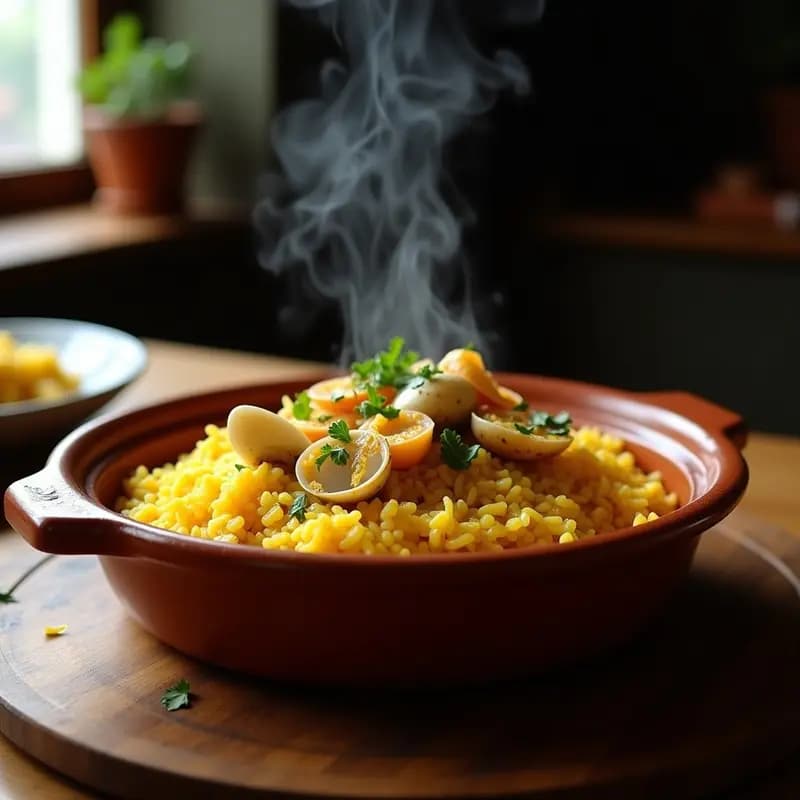 Arroz a la Zamburiña con Almejas y Azafrán: Plato Gallego de Marisco en 30 Minutos