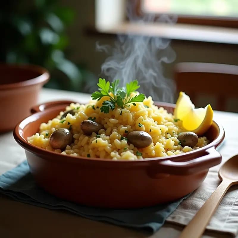 Arroz a la Zamburiñas: Receta Gallega de Mar con Aroma a Ajo y Perejil