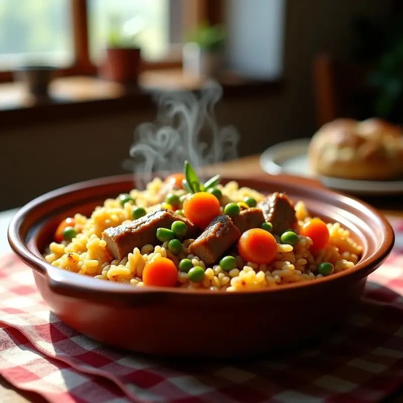 Arroz a la Zamorana: Receta de Arroz con Carne y Verduras al Horno