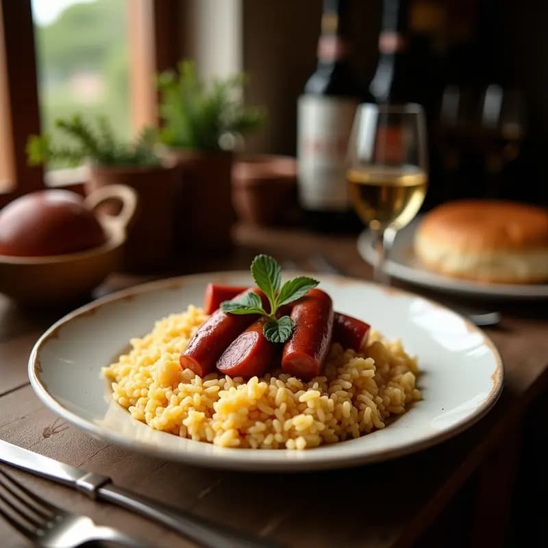 Arroz a la Zamorana con Costilla y Chorizo Ibérico: Receta de Montaña para 6 Personas