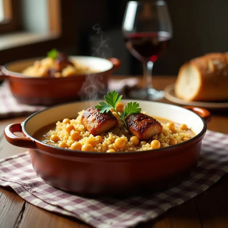 Arroz a la Zamorana con Costilla y Garbanzos: Receta de Cuchara Castellana