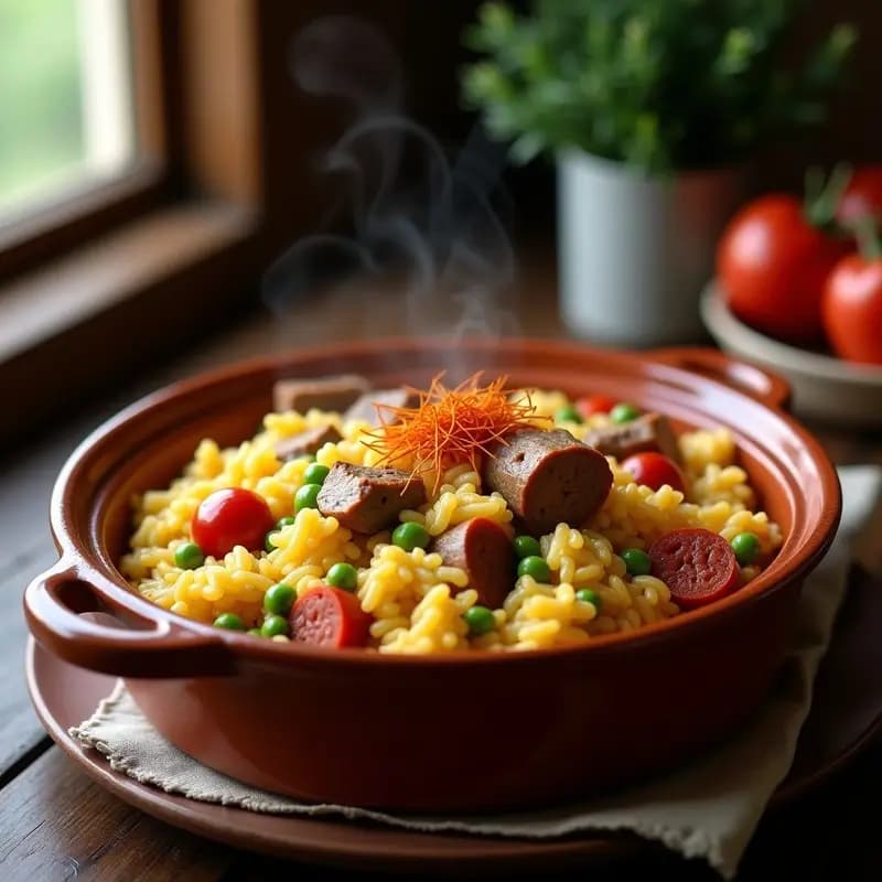 Arroz a la Zamorana con Costillas y Chorizo: Receta de Interior con Azafrán y Pimentón