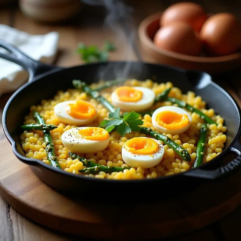 Arroz a la Zamorana con Espárragos Trigueros: Receta Española Tradicional en Sartén