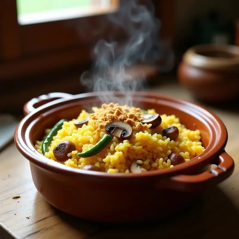Arroz a la Zamorana con Setas y Azafrán: Receta Tradicional de Castilla y León en Olla