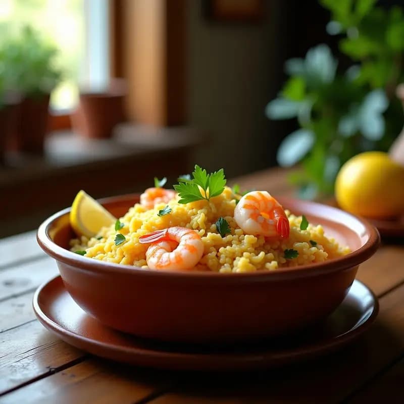 Arroz a la Zaragozana con Alcachofas y Gambas: Receta Tradicional en Olla Rápida