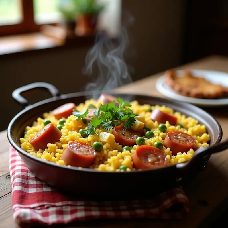 Arroz a la Zorza con Alcachofas y Guisantes: Receta de Aprovechamiento Andorra en 30 Minutos