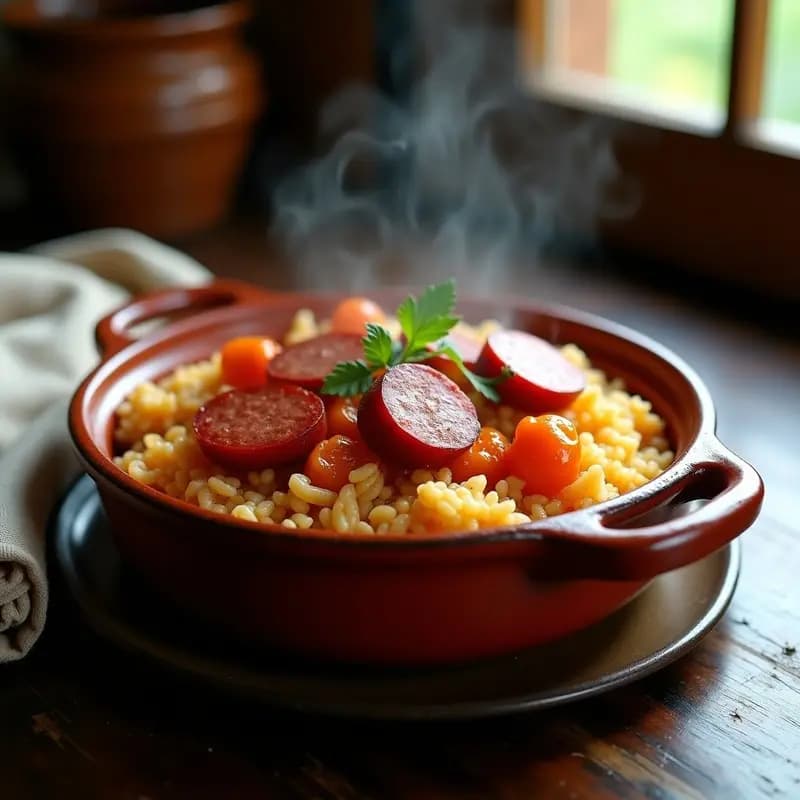 Arroz a la Zorza con Chorizo y Pimiento Choricero: Receta Aragonesa deikedora para Compartir