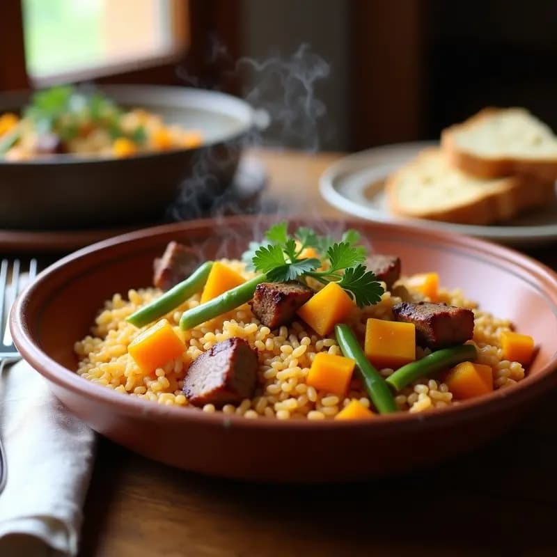 Arroz a la Zorza: Receta de Montaña con Costilla y Verduras de Temporada