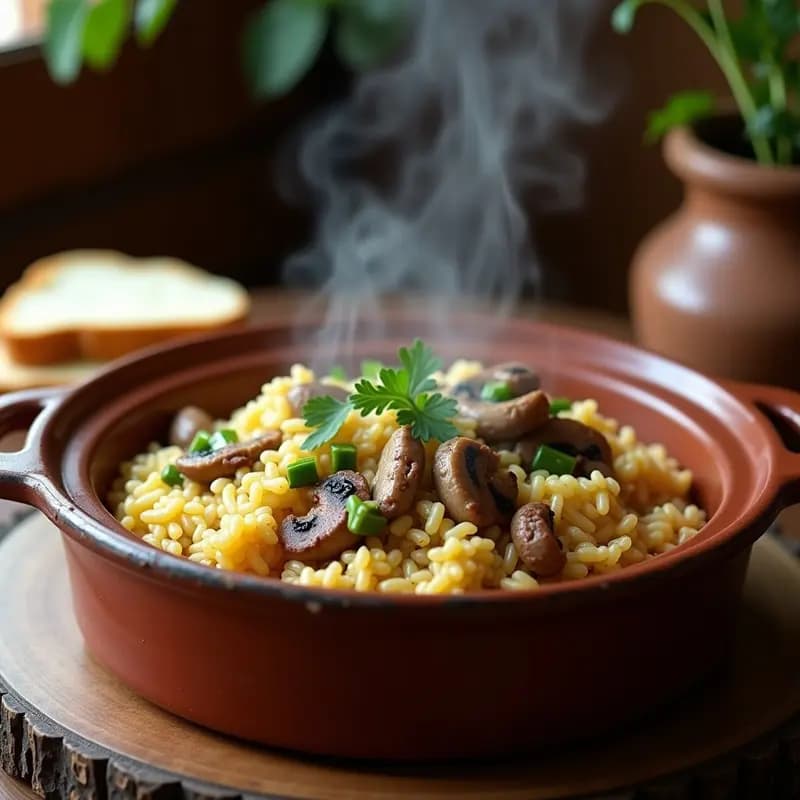 Arroz a la Zuberoa: Receta de Montaña con Setas y Carne