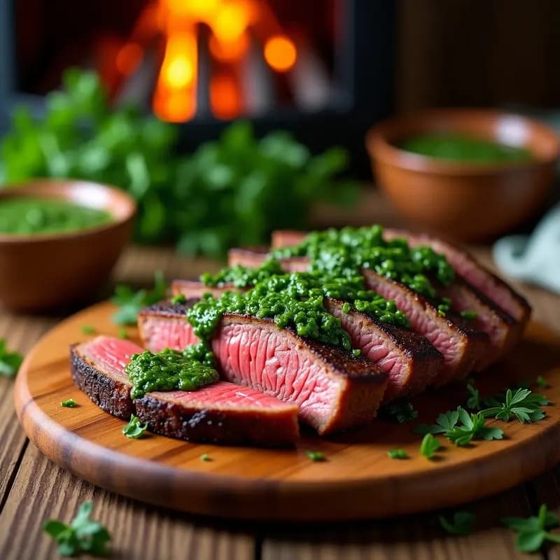 Asado de Tira con Chimichurri de Perejil: Receta Argentina Tradicional