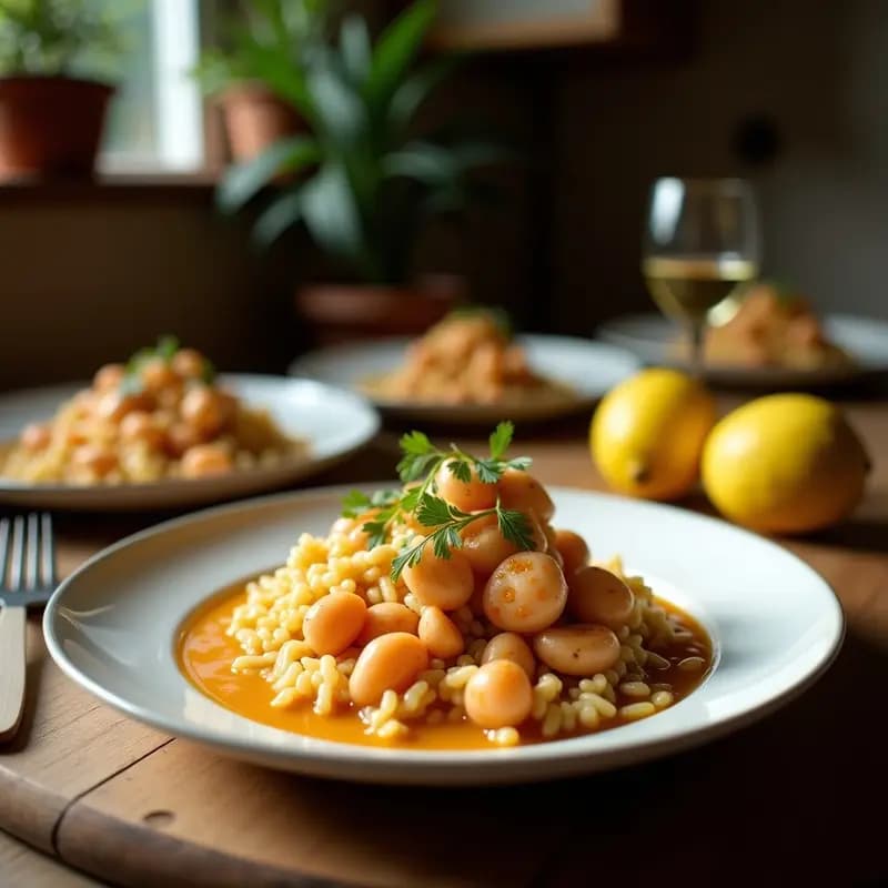 Asopao de Camarones y Arroz: Sopa Puerto Riqueña con Toque de Cúrcuma y Limón