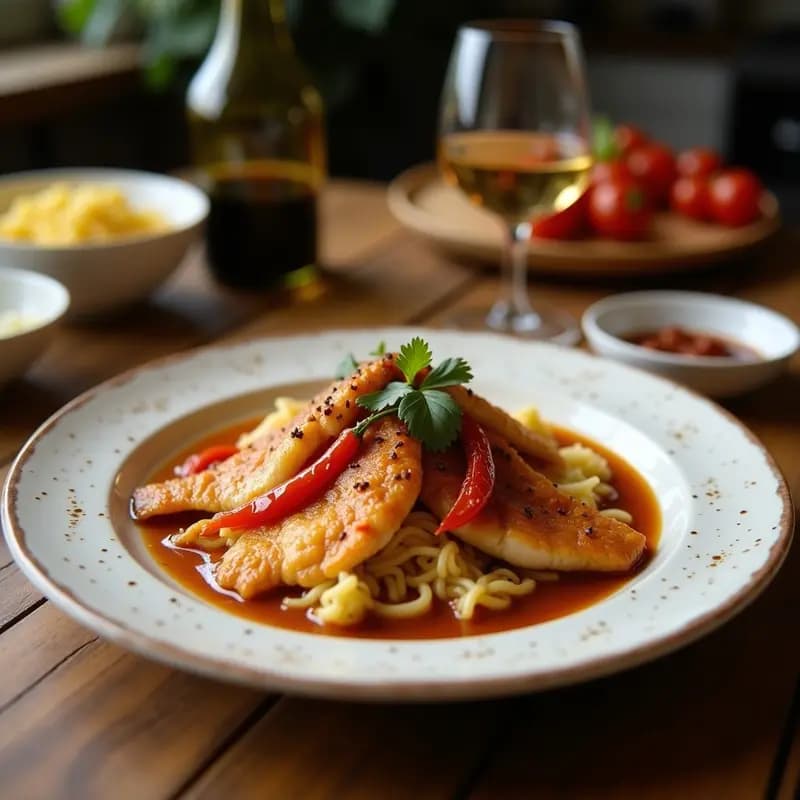 Assam Pedas de Pescado con Tamarindo y Chiles: Receta Malasia Picante y Ácida