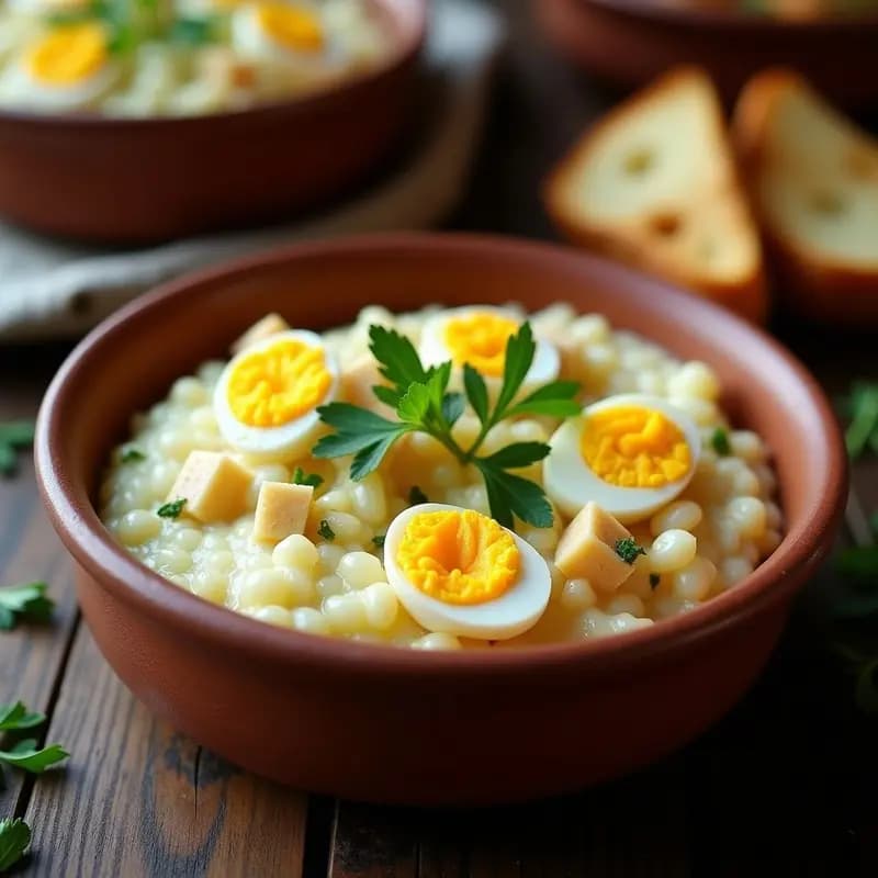 Atascaburras Manchegas: Puré de Patata y Bacalao con Ajo y Pimentón