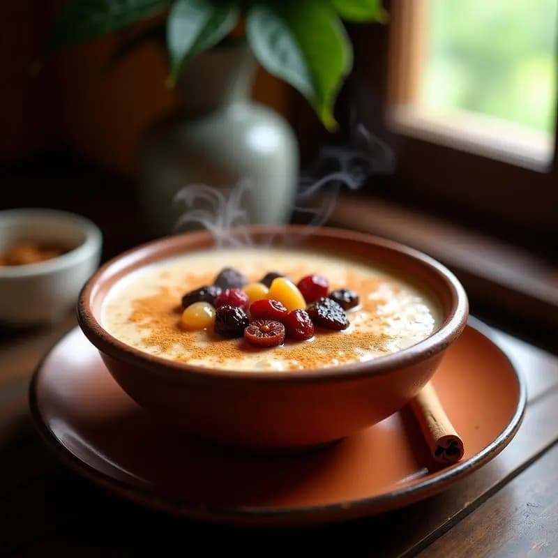 Atole de Avena y Canela con Frutas Deshidratadas: Bebida Mexicana Energética