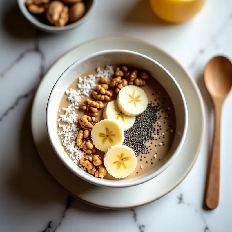 Avenena Nocturna con Chía y Plátano: Desayuno Sin Cocinar y Rápido