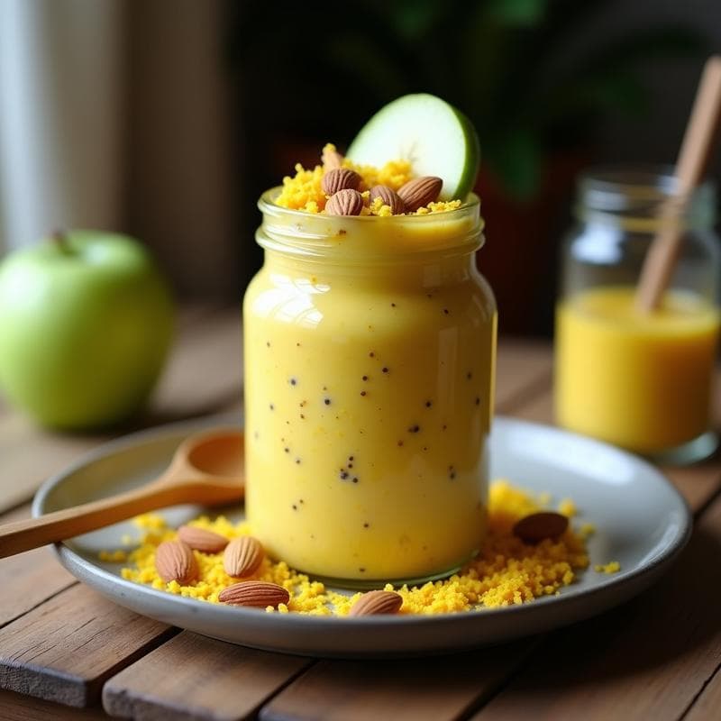Avena Nocturna con Cúrcuma y Nuez Moscada: Receta Antiinflamatoria y Sin Lácteos