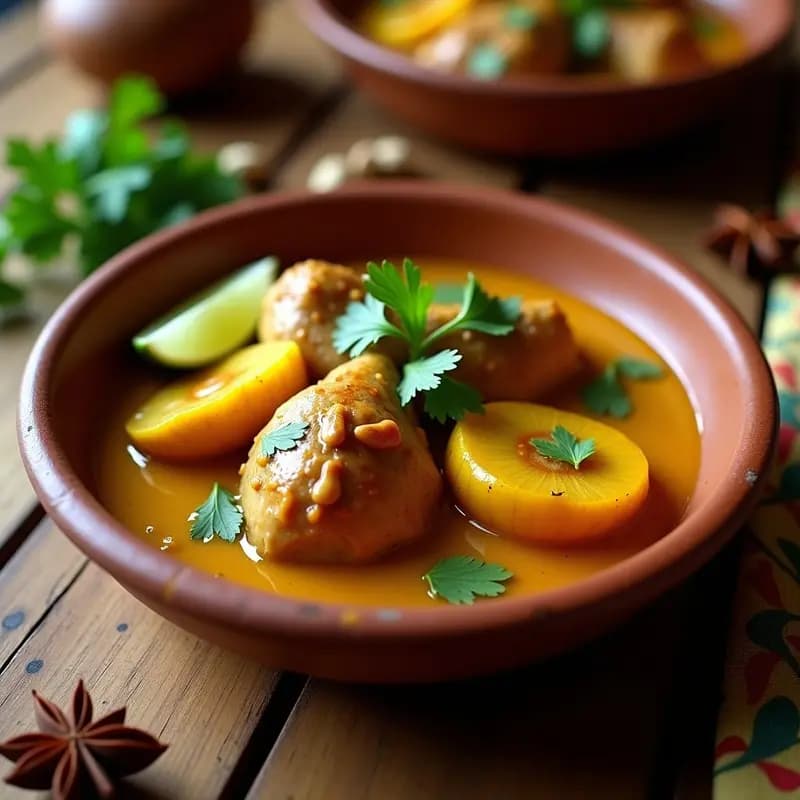 B-force de Pollo y Plátano Macho: Receta Africana en Olla Exprés con Cacahuetes y Especias