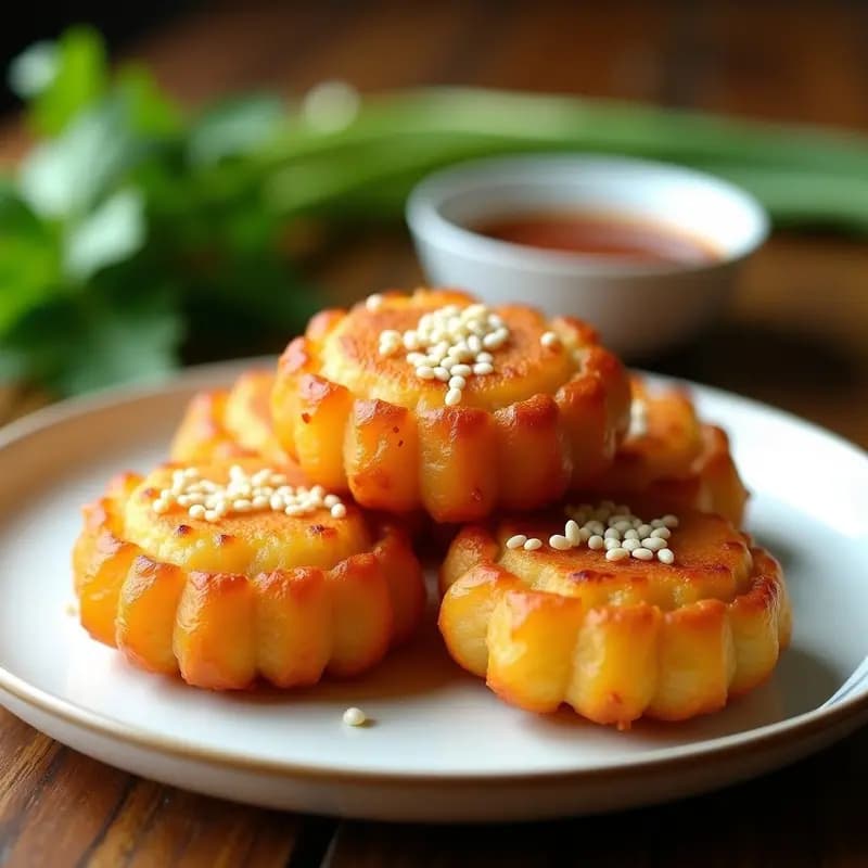 B Linh Giong – Torta de Loteria Vietnamita: Aperitivo Crujiente con Semillas de Sésamo en Airfryer