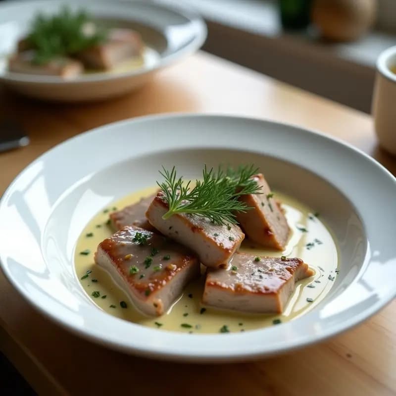 B terbrad de Cerdo con Salsa de Yogur y Hierbas: Receta Sueca en Olla Lenta con Toque Ácido