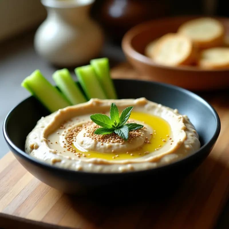 Baba Ganoush con Berenjena Asada al Objeto Volador: Dip Árabe Keto y Sin Cocción