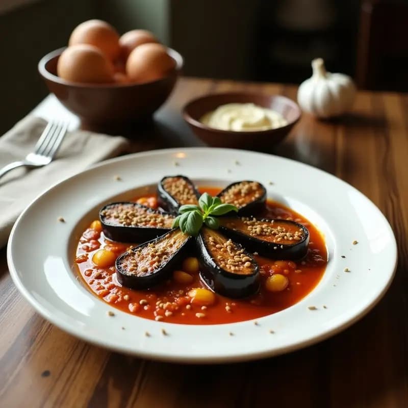 Baba Ganoush con Berenjenas Asadas y Comino: Dip Árabe Cremoso y Sin Lácteos