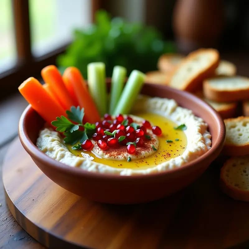 Baba Ganoush con Berenjena Asada y Tahini de Almendras: Entrante Libanés Sin Gluten