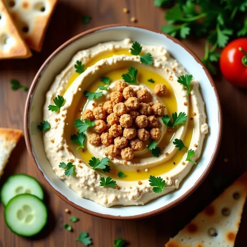 Baba Ganoush con Granola de Sésamo: Dip Árabe Cremoso y Sin Lactosa