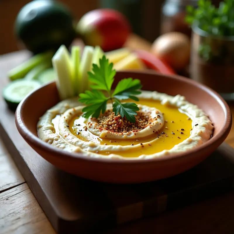 Baba Ganoush con Tahini y Aceite de Oliva: Aperitivo Libanés Keto y Sin Lactosa en 15 Minutos