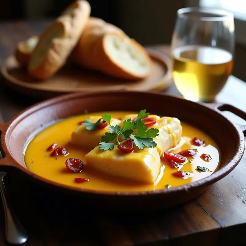 Bacalao al Pil-Pil con Ajo y Ñoras: Plato Vasco de Sabores Intensos en 25 Minutos