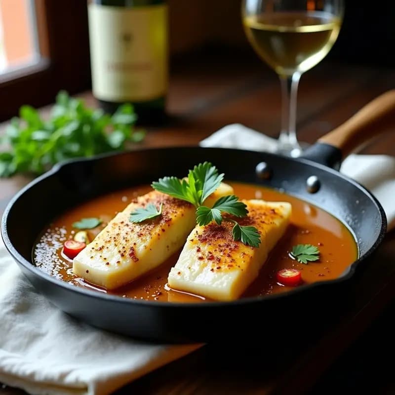 Bacalao al Pil-Pil con Guindilla: Receta Vasco Tradicional en Sartén