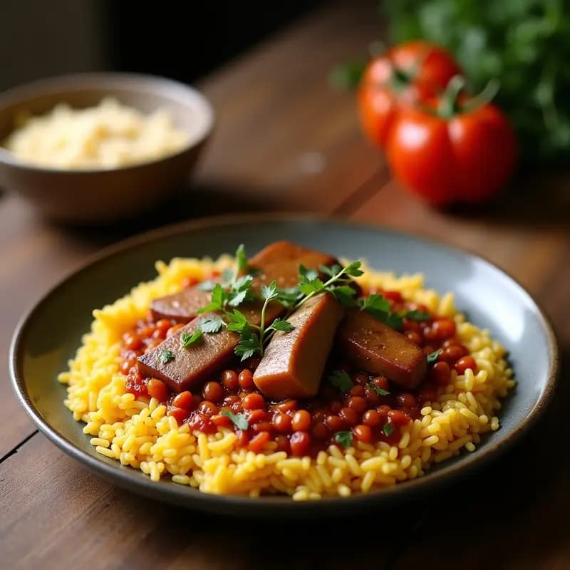Baharat de Cordero con Arroz Basmati: Receta Árabe Especiada y Aromática